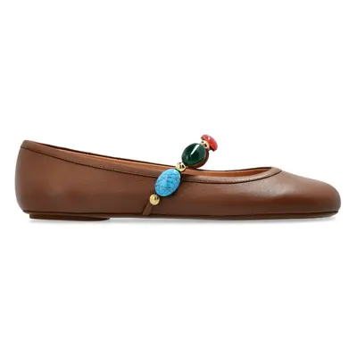 GIANVITO ROSSI - Shanti Leather Ballet Flats