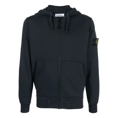 STONE ISLAND - Logo Organic Cotton Zipped Hoodie