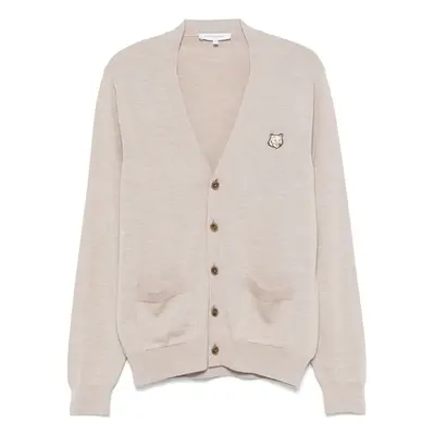 MAISON KITSUNE' - Bold Fox Head Wool Cardigan