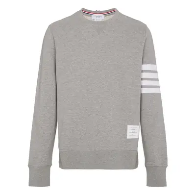 THOM BROWNE - 4bar Cotton Crewneck Sweatshirt