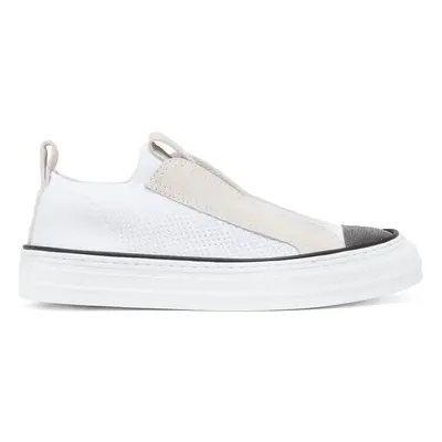 BRUNELLO CUCINELLI - Slip On Sneakers With Shiny Toe