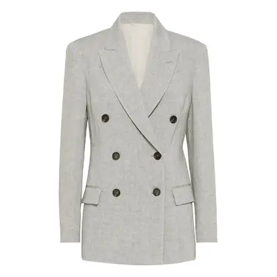 BRUNELLO CUCINELLI - Linen Double-breasted Jacket