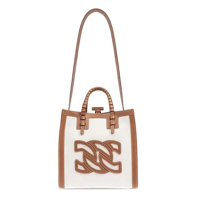 CASADEI - Canvas And Leather Tote Bag