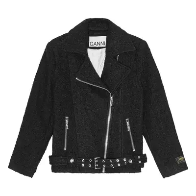 GANNI - Boucle Wool Biker Jacket