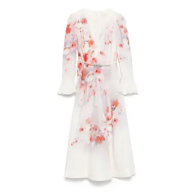 ZIMMERMANN - Crush Printed Linen Long Dress