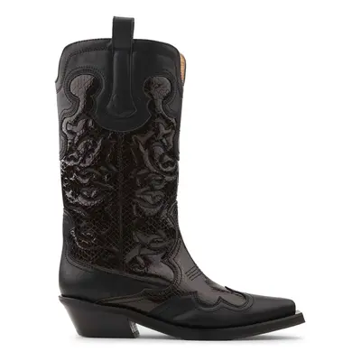 GANNI - Embroidered Western Boots