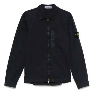 STONE ISLAND - Logo Cotton Overshirt