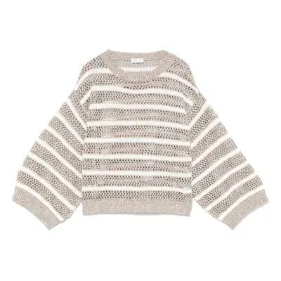 BRUNELLO CUCINELLI - Striped Linen Crewneck Sweater