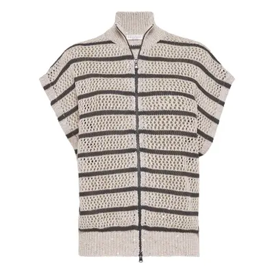 BRUNELLO CUCINELLI - Linen Zipped Cardigan