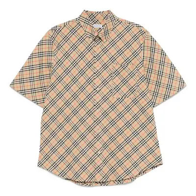 BURBERRY - Check Motif Shirt