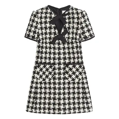 VALENTINO - Damier Light Tweed Short Dress