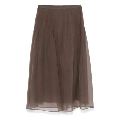 BRUNELLO CUCINELLI - Silk Long Skirt