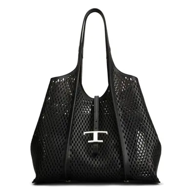 TOD'S - T Timeless Perforated Leather Medium Tote