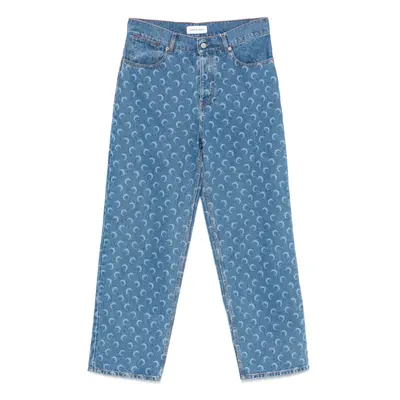 MARINE SERRE - Moon Denim Baggy Jeans