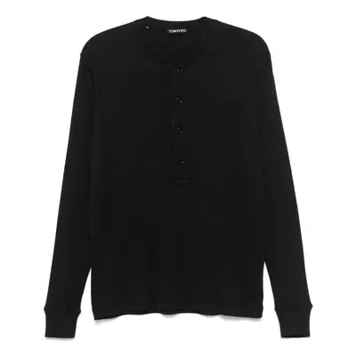 TOM FORD - Ribbed Henley Top