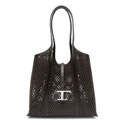 TOD'S - T Timeless Perforated Leather Small Tote