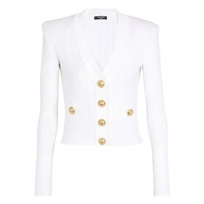 BALMAIN - Buttoned V-necked Cardigan