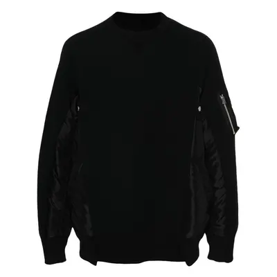 SACAI - Cotton Blend Crewneck Sweatshirt