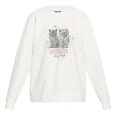 GANNI - Kittens Print Cotton Sweatshirt