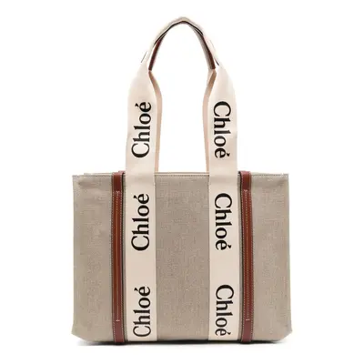 CHLOÉ - Woody Medium Canvas Tote