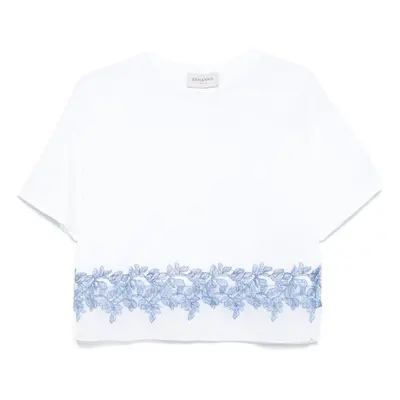 ERMANNO - Embroidered Cotton T-shirt