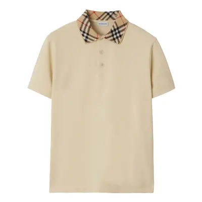 BURBERRY - Check Collar Polo Shirt