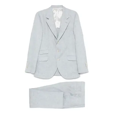 BRUNELLO CUCINELLI - Linen Single-breasted Suit