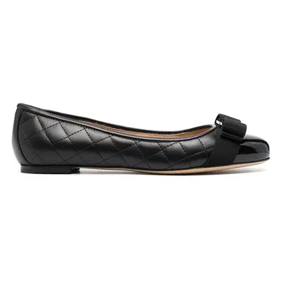 FERRAGAMO - Vara Quilted Leather Ballet Flats