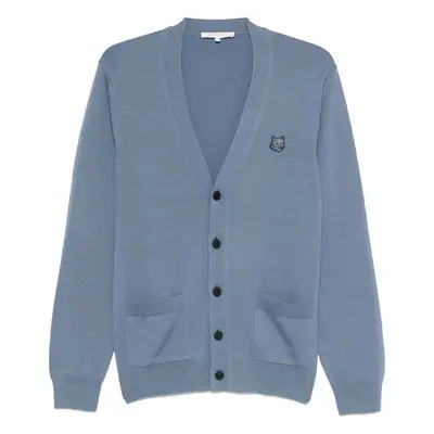 MAISON KITSUNE' - Bold Fox Head Wool Cardigan