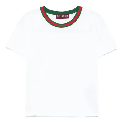 GUCCI - Web Detail Cotton T-shirt