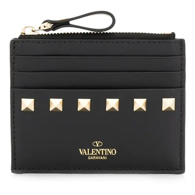 VALENTINO GARAVANI - Rockstud Leather Card Case