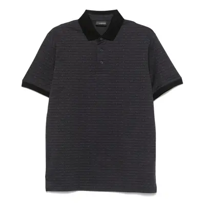 EMPORIO ARMANI - Allover Logo Cotton Polo Shirt