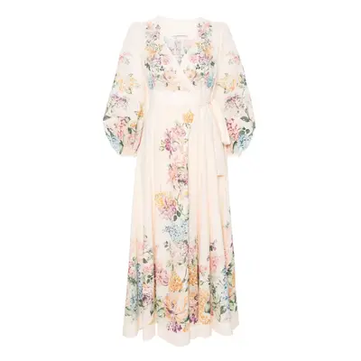 ZIMMERMANN - Floral Print Wrap Midi Dress