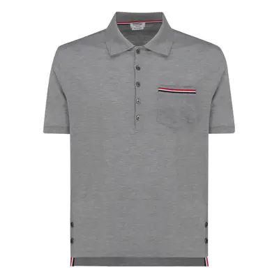 THOM BROWNE - Rwb Cotton Polo Shirt