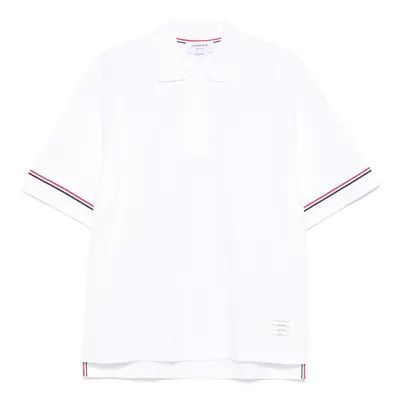 THOM BROWNE - Rwb Cotton Polo Shirt