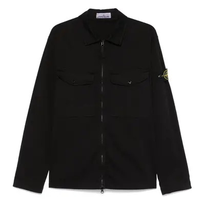 STONE ISLAND - Logo Cotton Overshirt