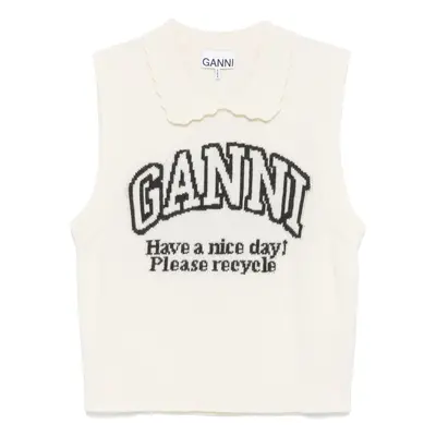 GANNI - Logo Wool Vest