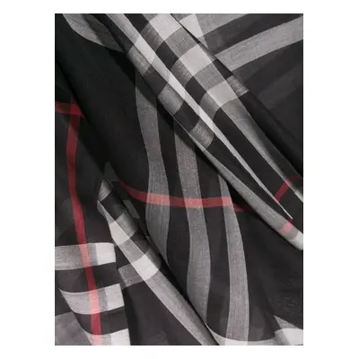 BURBERRY - Checked Wool And Silk Scarf