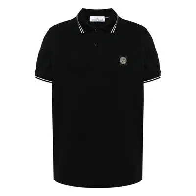 STONE ISLAND - Logo Cotton Polo Shirt