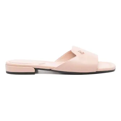 JIMMY CHOO - Dina Flat Leather Sandals