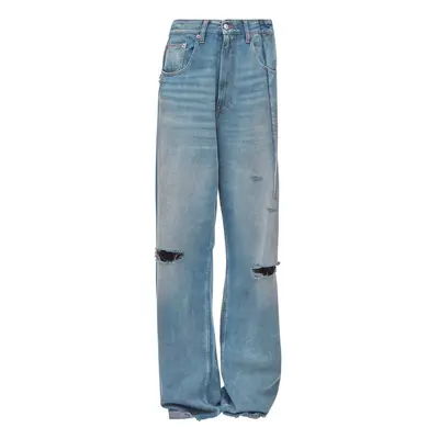 MM6 MAISON MARGIELA - Wide-leg Denim Cotton Jeans