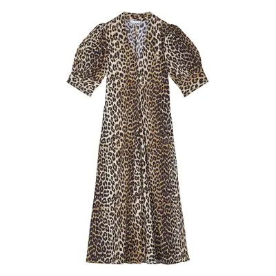 GANNI - Leopard Print Long Dress