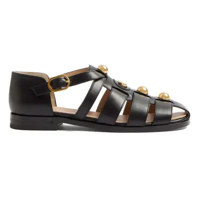 VALENTINO GARAVANI - Vlogo Signature Leather Sandals