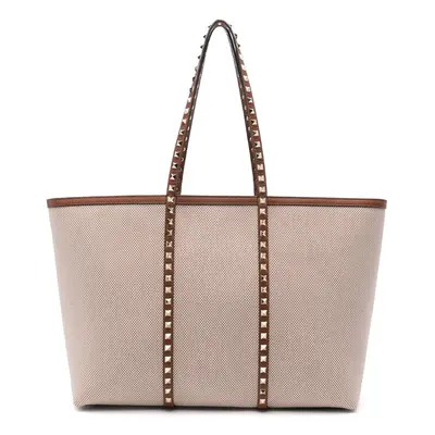 VALENTINO GARAVANI - Rockstud Canvas Medium Tote