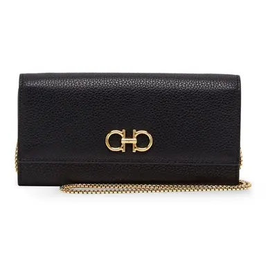 FERRAGAMO - Gancini Leather Wallet On Chain