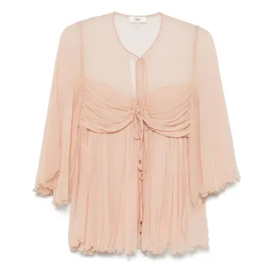 CHLOÉ - Silk Pleated Blouse