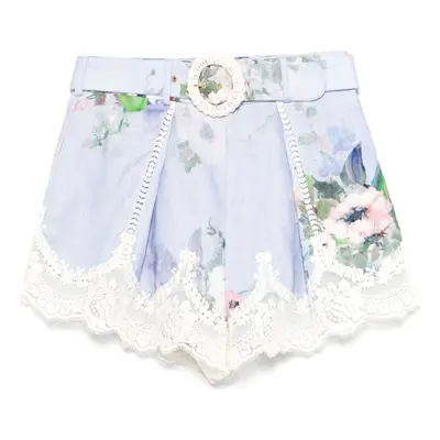 ZIMMERMANN - Everley Printed Linen Shorts