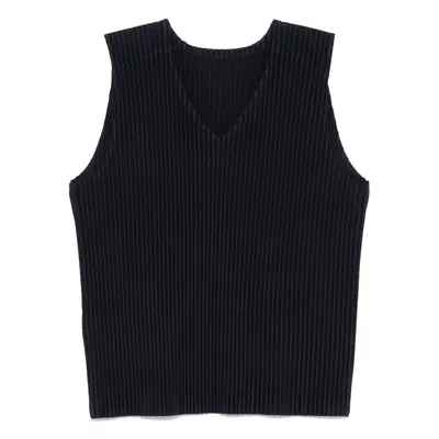 HOMME PLISSE' ISSEY MIYAKE - Pleated V-necked Vest