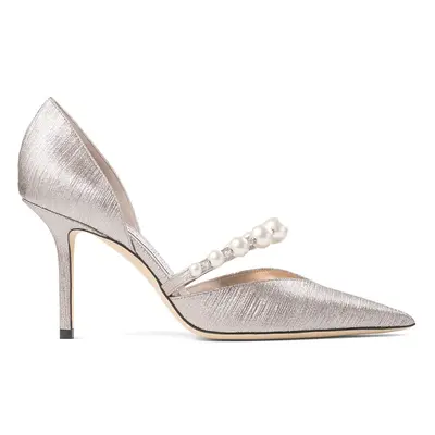 JIMMY CHOO - Aurelie Glittered Leather Pumps