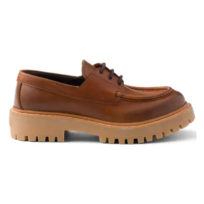 PRADA - Leather Lace-up Loafers